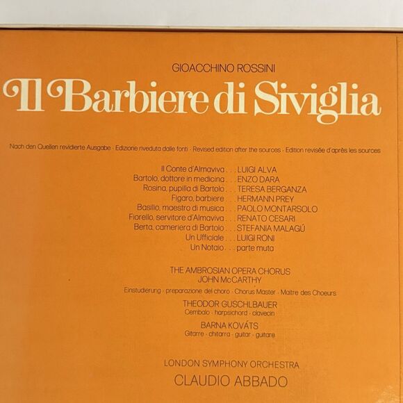 Il Barbiere di Siviglia 3 Vinyl LP Box Set Rossini Deutsch Grammophon 1972 - Picture 9 of 12